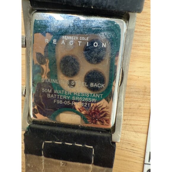 Kenneth Cole Reaction Mens Dual Dial Black & Silver Watch Stainless NOT TESTED - Picture 3 of 14